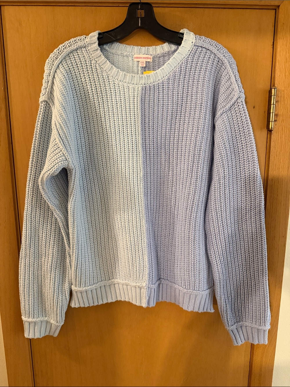 Design History Stitch Fix Kids Girls Sally Colorblock Two-Tone Sweater Blue XXL